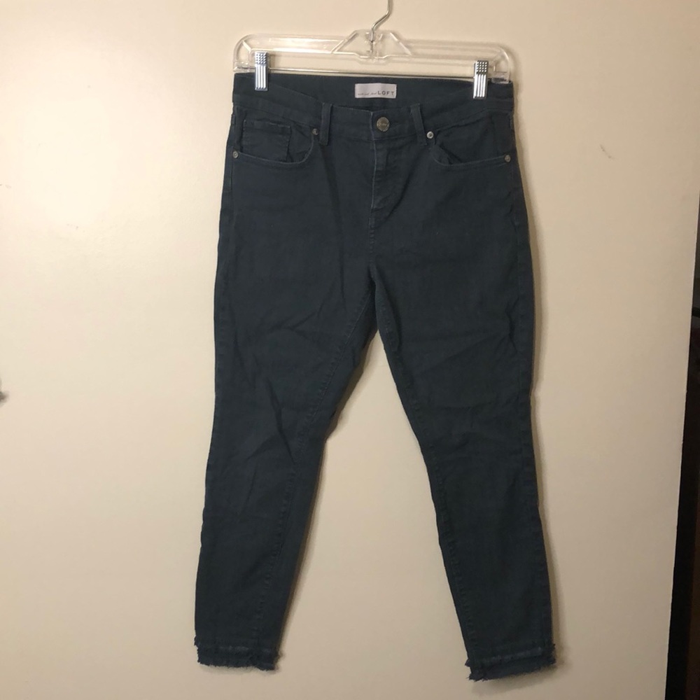 Loft teal skinny jeans